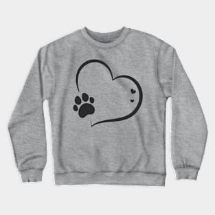 Heart and paw print Crewneck Sweatshirt